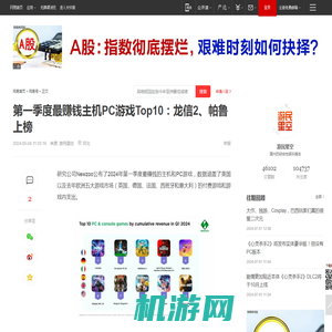 第一季度最赚钱主机PC游戏Top10：龙信2、帕鲁上榜|大游戏|pc游戏|网络游戏|top10|彩虹六号：围攻_网易订阅